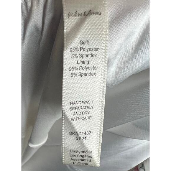 For Love & Lemons Juliet Ruched Satin Mini Skirt Small Floral Coquette - Picture 6 of 6